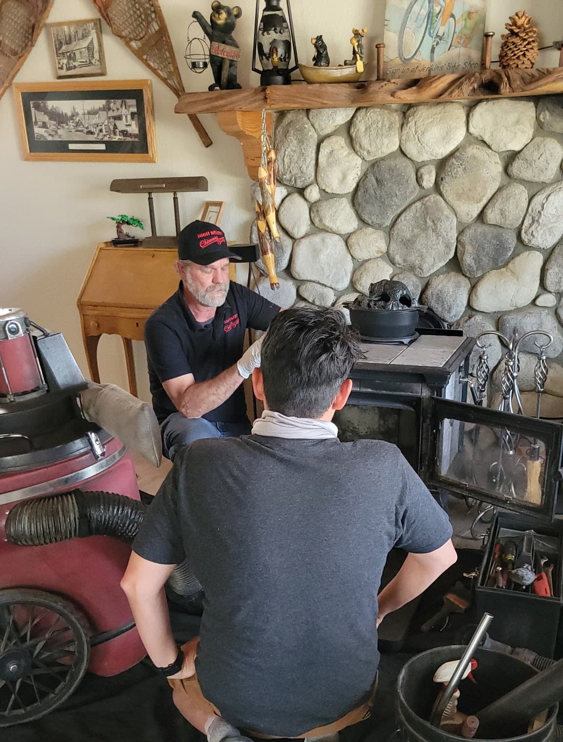 High Desert Chimney Sweep technician at work